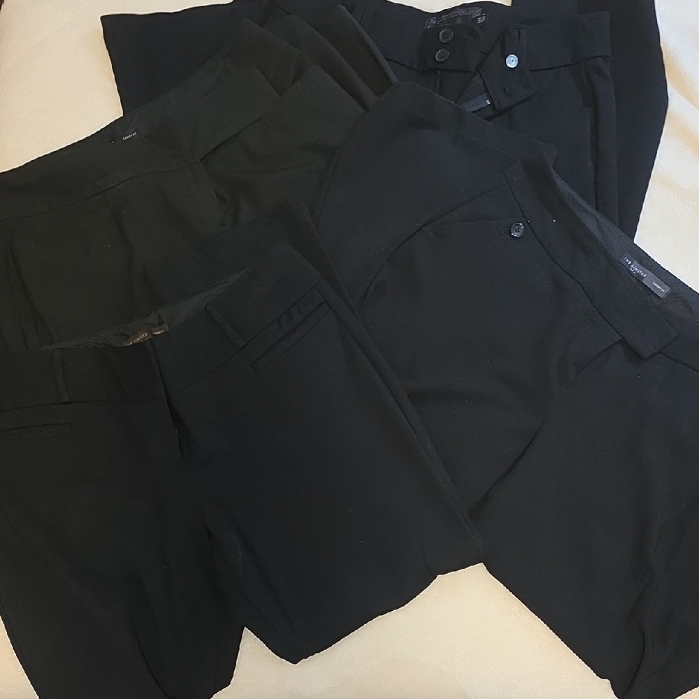 Lot Of 4 Limited Cassidy Black Boot Cut Pants Sz 14 Short.